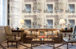 Обои 45-039-02 фото в интерьере кабинета превью