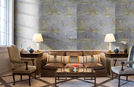 Обои 45A-326-01 фото в интерьере кабинета превью