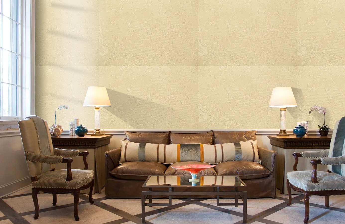 Обои 715-22 фото в интерьере кабинета