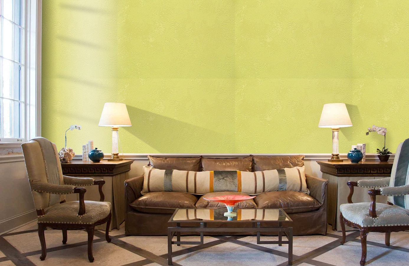 Обои 715-37 фото в интерьере кабинета