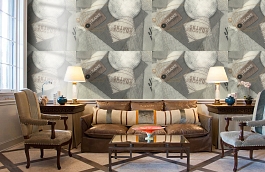 Обои 724-42 фото в интерьере кабинета превью