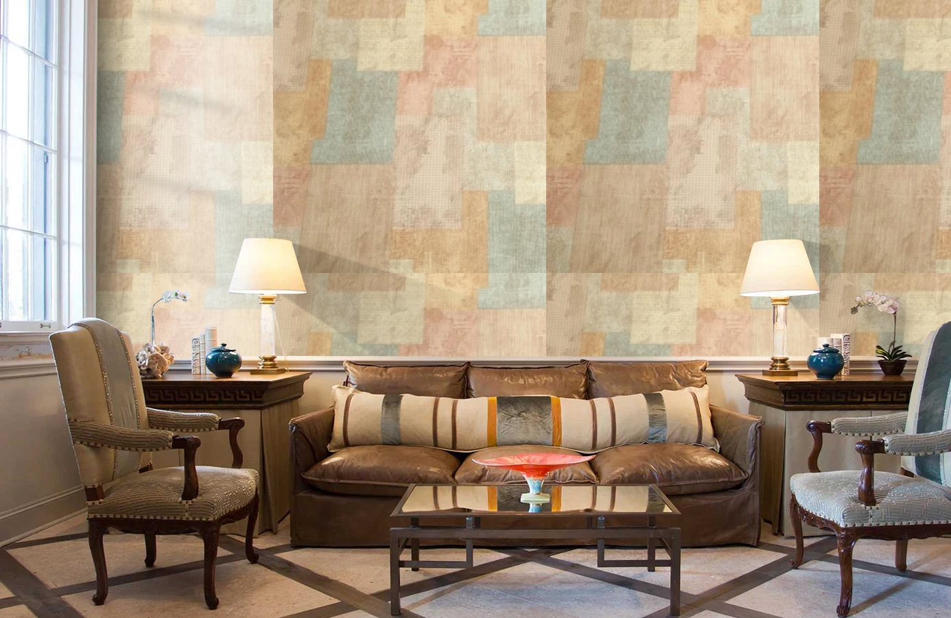 Обои 7412-25 фото в интерьере кабинета