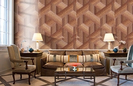 Обои 2606-5 фото в интерьере кабинета превью