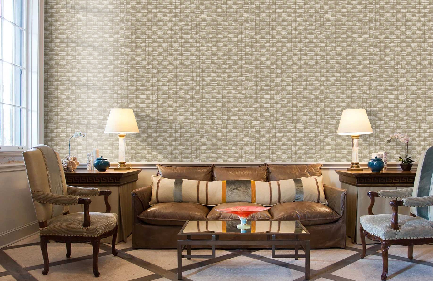 Обои 2609-7 фото в интерьере кабинета