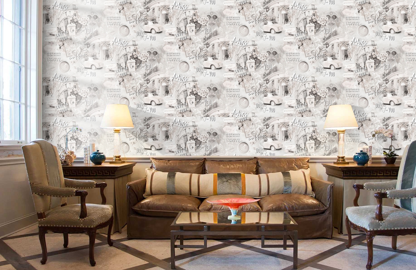 Обои 588122 фото в интерьере кабинета