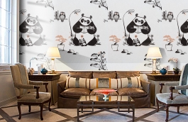 Обои 11234-04 фото в интерьере кабинета превью