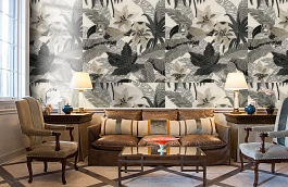 Обои RWT1801-4 фото в интерьере кабинета превью