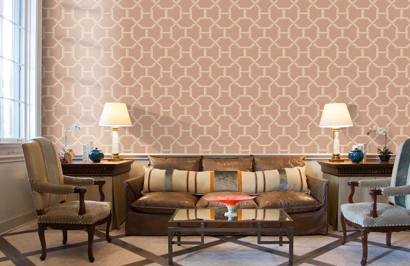 Обои RWT1803-8 фото в интерьере кабинета