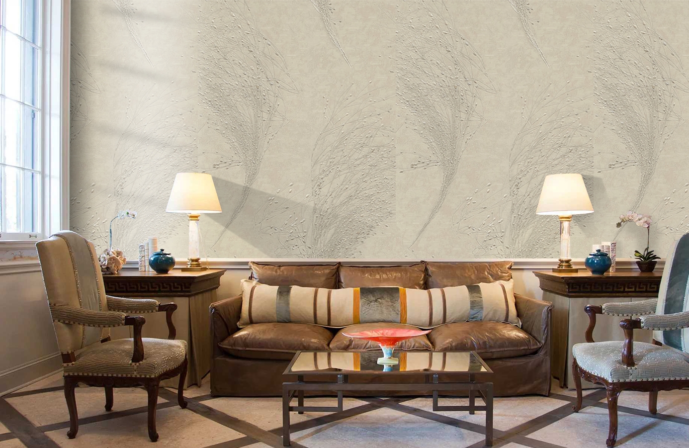 Обои 3216-2 фото в интерьере кабинета