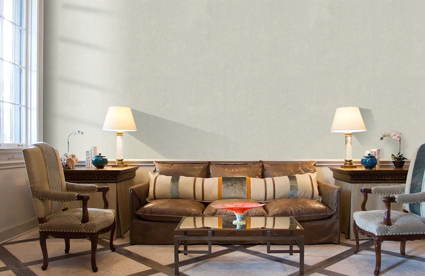 Обои 3217-4 фото в интерьере кабинета