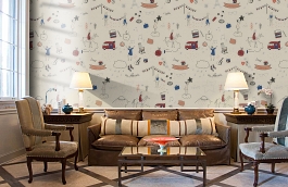 Обои 3514-1 фото в интерьере кабинета превью