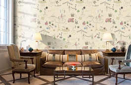 Обои 3514-2 фото в интерьере кабинета превью