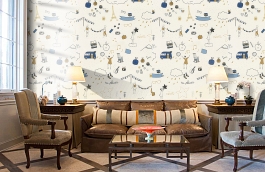 Обои 3514-4 фото в интерьере кабинета превью