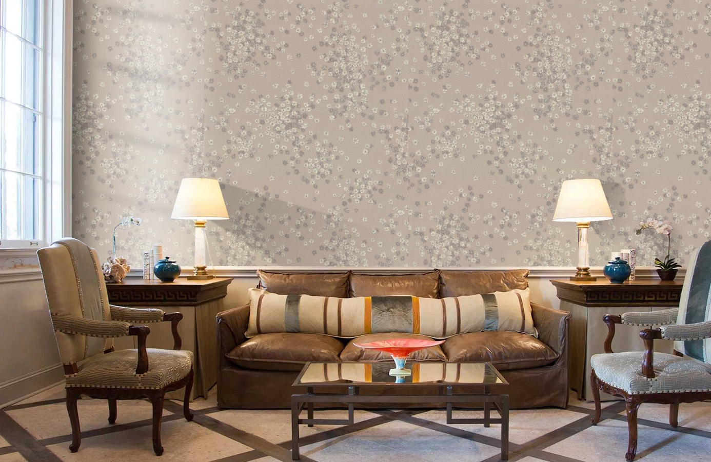 Обои 7282-02 фото в интерьере кабинета