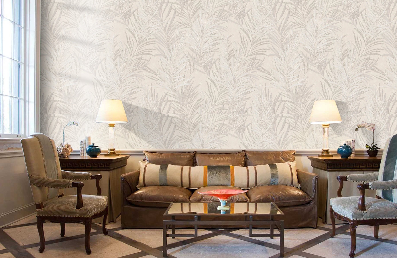 Обои 4308-2 фото в интерьере кабинета