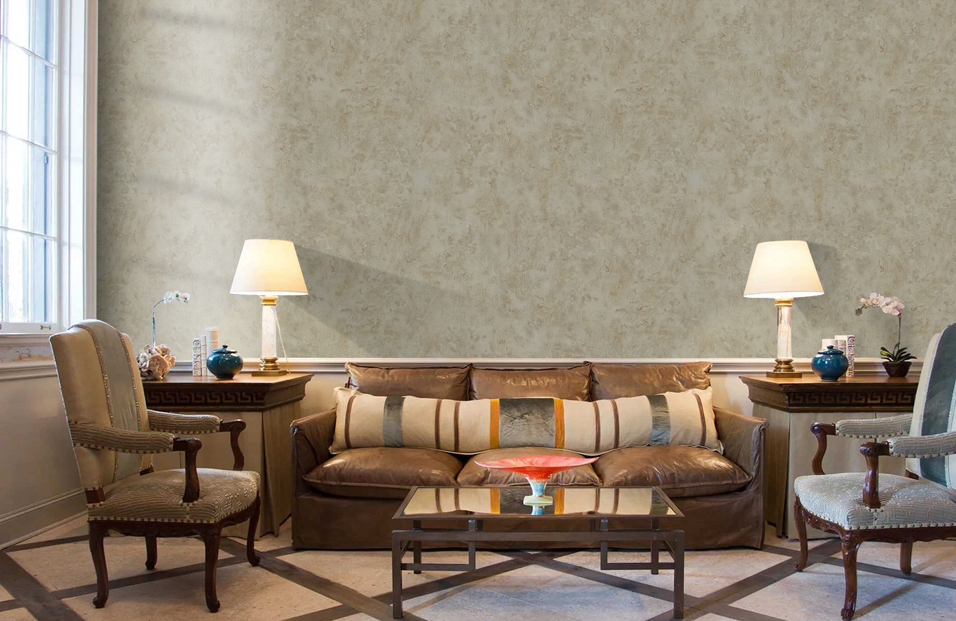 Обои M13030 фото в интерьере кабинета