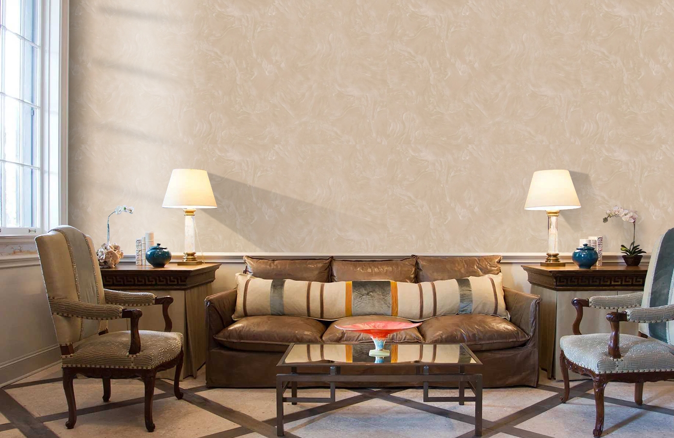 Обои M53039 фото в интерьере кабинета