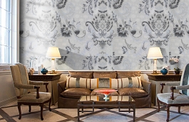 Обои AZZ-10D фото в интерьере кабинета превью