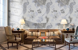 Обои AZZ-3P фото в интерьере кабинета превью