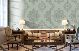 Обои V15005 фото в интерьере кабинета превью