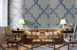 Обои 9600B1 фото в интерьере кабинета превью