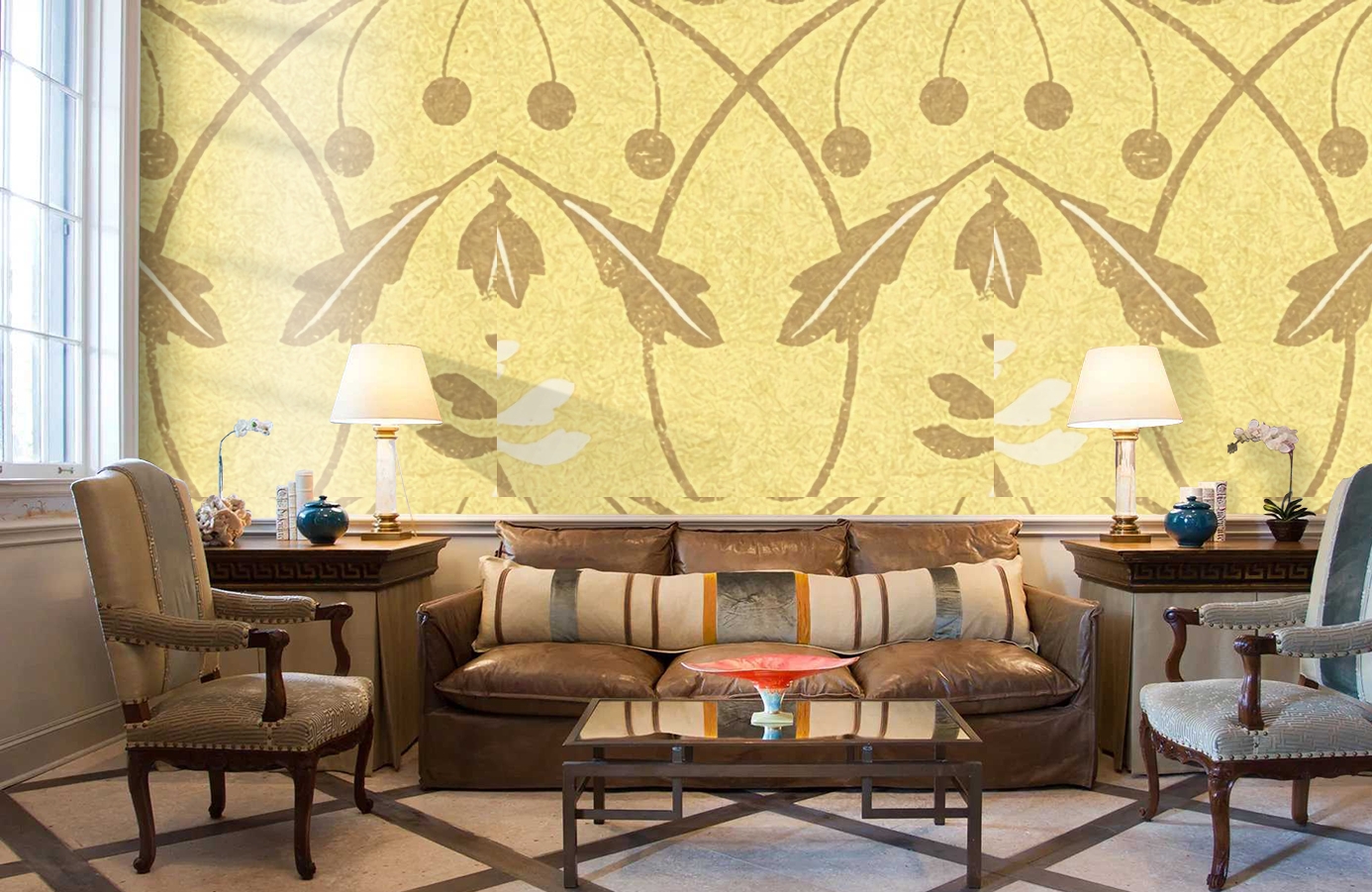 Обои Chateau-Caramel-Wpcw11374 фото в интерьере кабинета