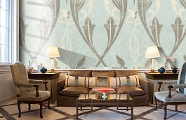 Обои Chateau-Powderblue-Wpcw18 фото в интерьере кабинета превью