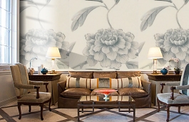 Обои Jasperpeony-Aqua-Wpcw1790 фото в интерьере кабинета превью