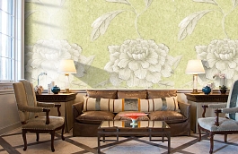 Обои Jasperpeony-Celadon-Wpcw1 фото в интерьере кабинета превью