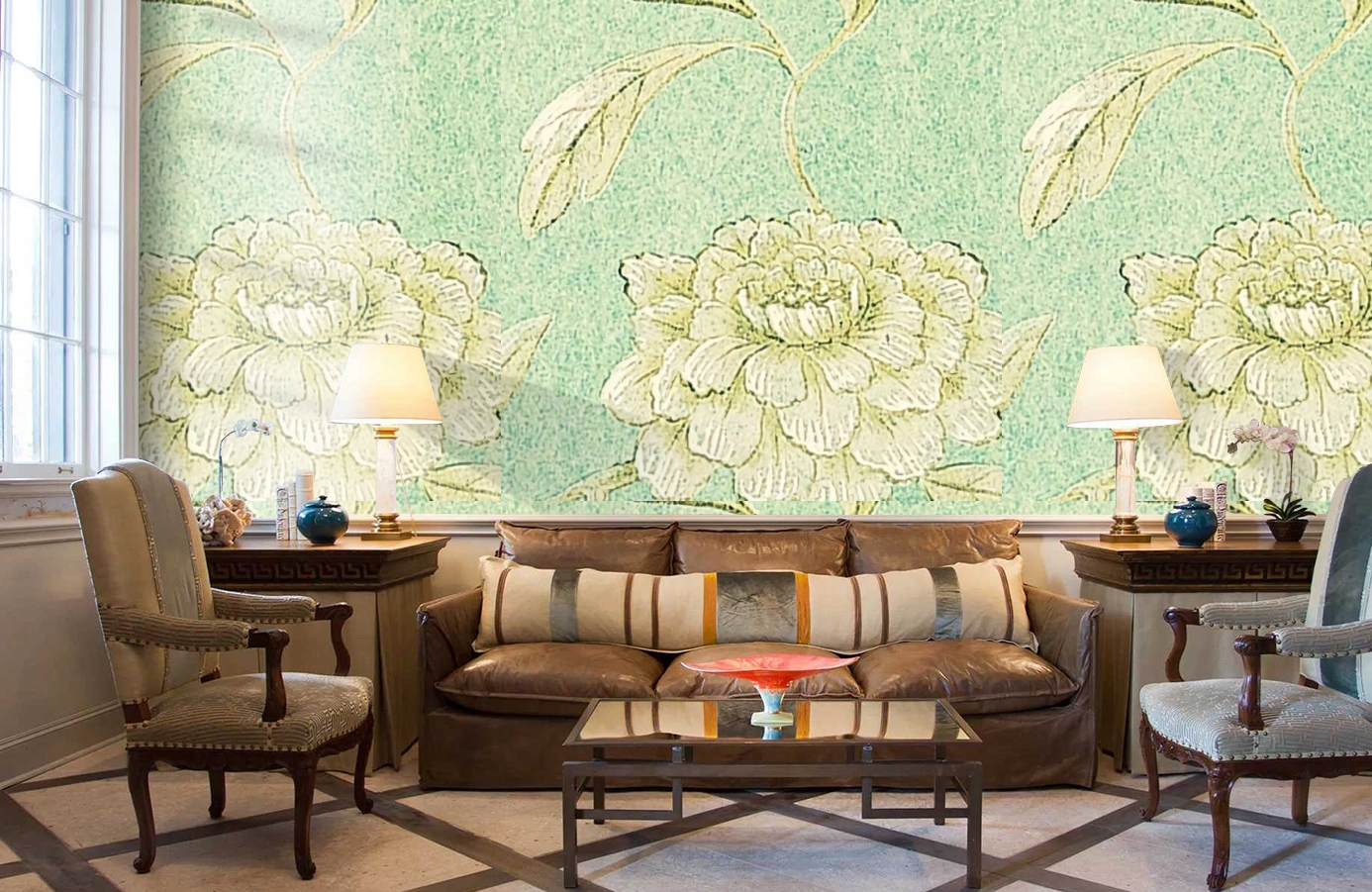 Обои Jasperpeony-Jade-Wpcw1198 фото в интерьере кабинета