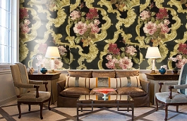 Обои SV81800F фото в интерьере кабинета превью