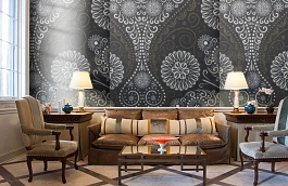 Обои KT80073 фото в интерьере кабинета превью