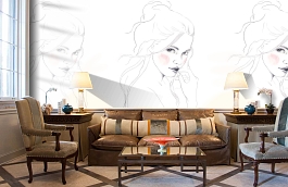 Обои 100570 фото в интерьере кабинета превью