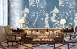 Обои F75.0001.C05 CHINO.22 C-0 фото в интерьере кабинета превью