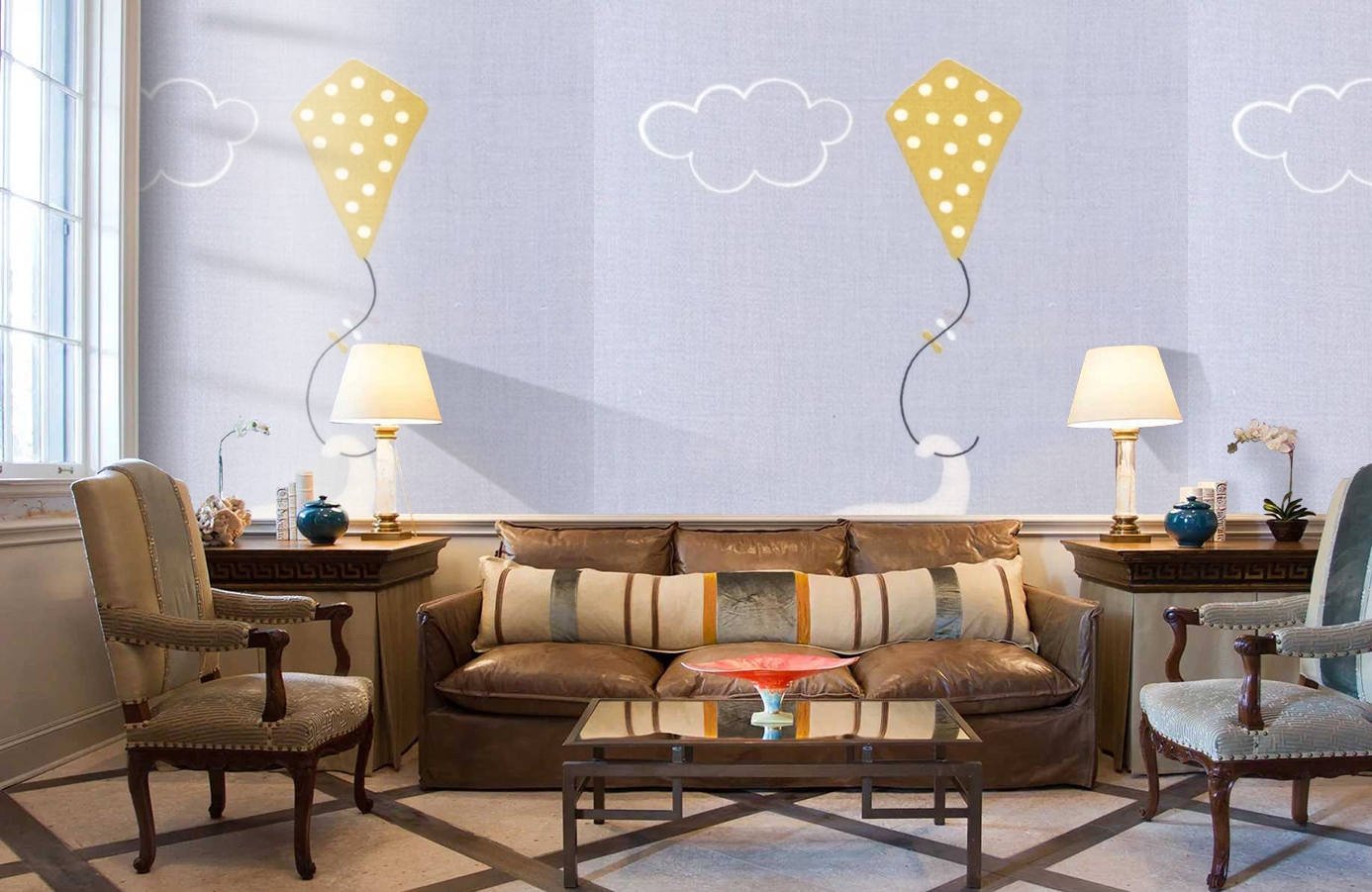 Обои MLW29986214 фото в интерьере кабинета