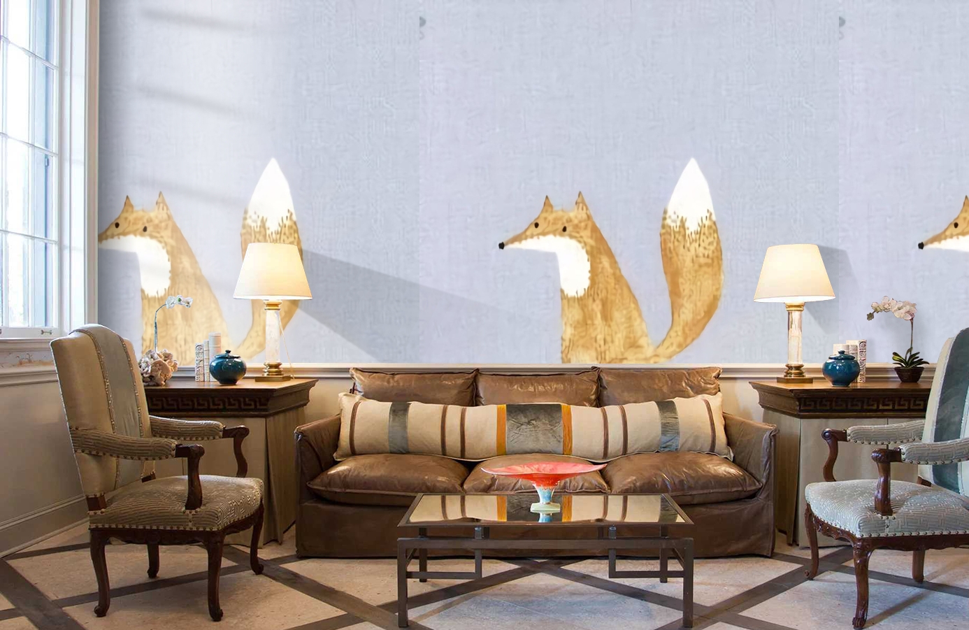 Обои MLW80006433 фото в интерьере кабинета