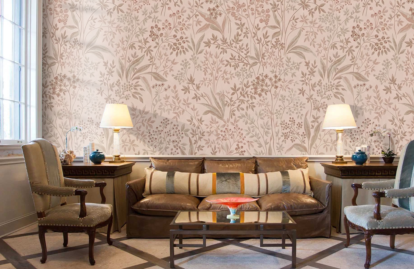 Обои 7290 фото в интерьере кабинета