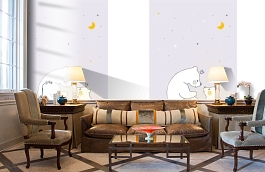 Обои ND21151 фото в интерьере кабинета превью