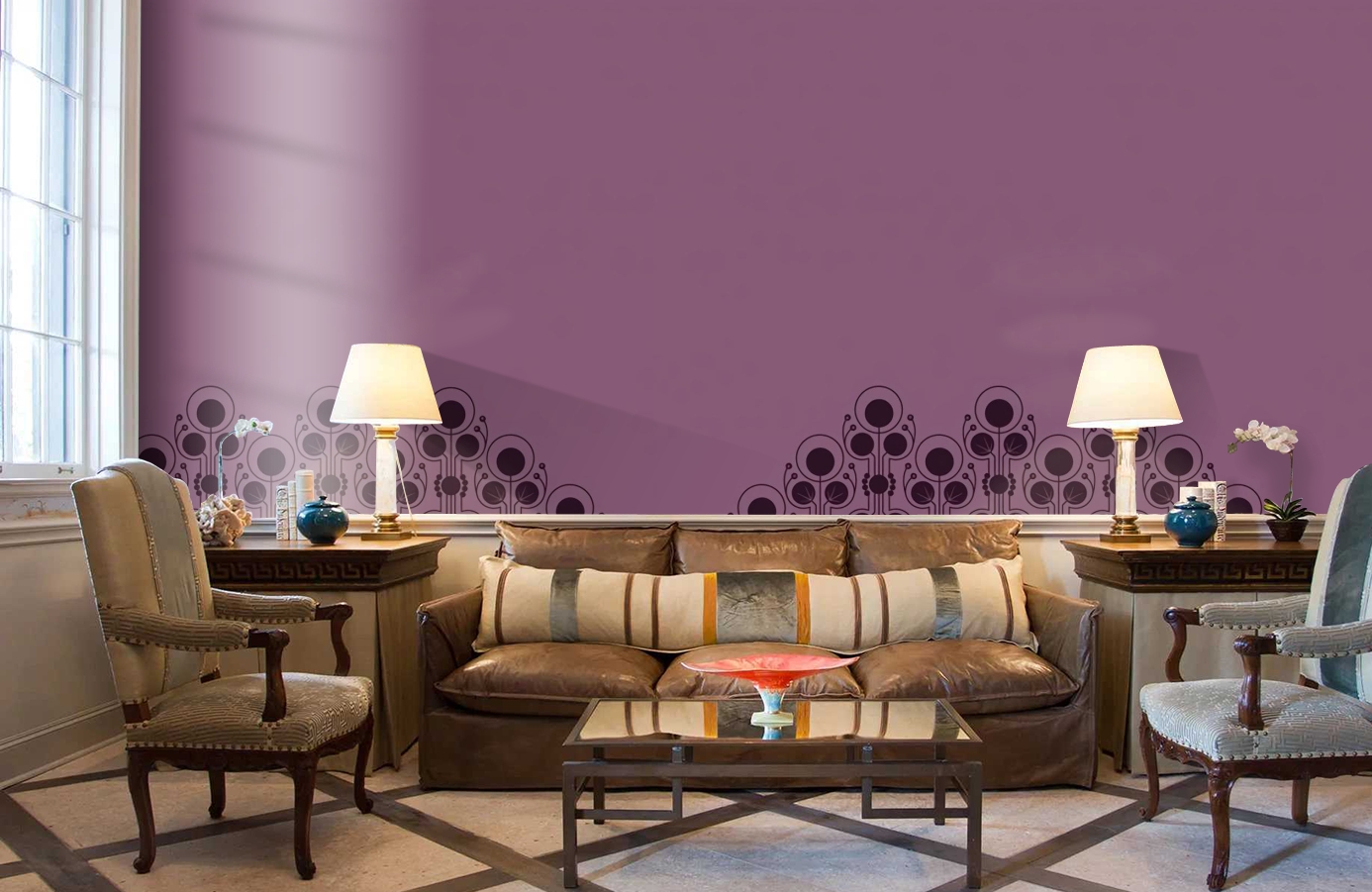 Обои DM205-2 фото в интерьере кабинета Обои DM205-2 фото в интерьере кабинета