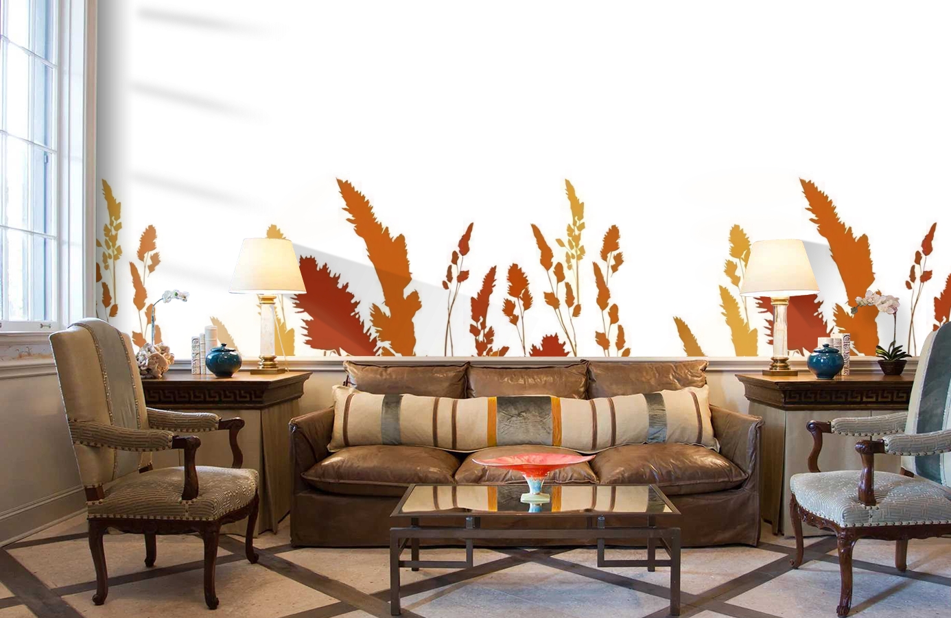 Обои DM220-2 фото в интерьере кабинета