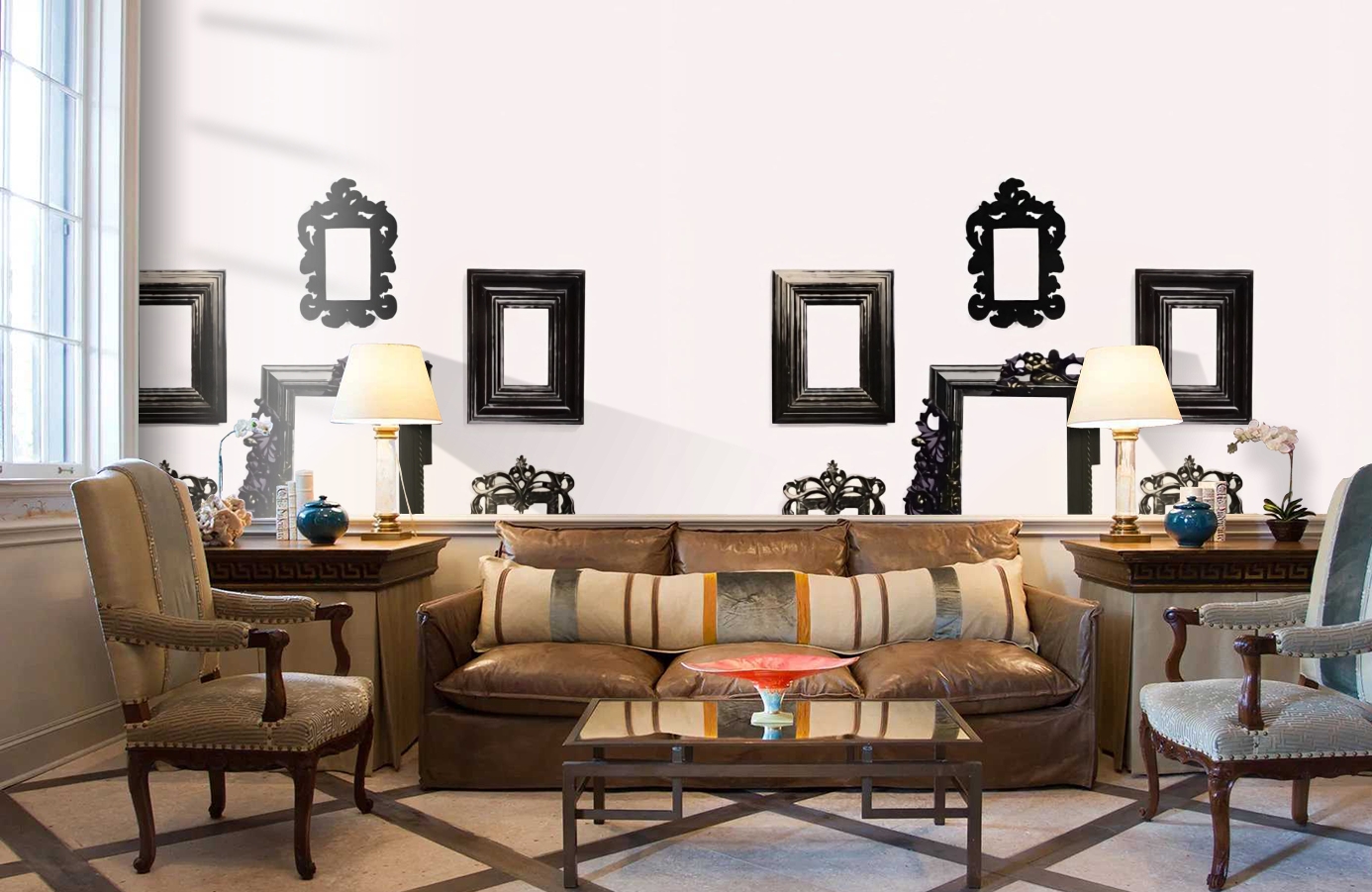 Обои DM226-1 фото в интерьере кабинета Обои DM226-1 фото в интерьере кабинета