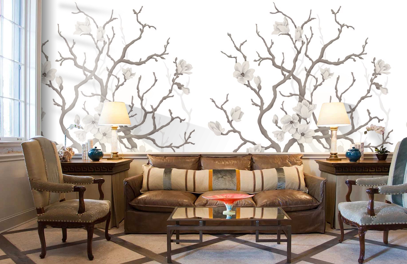 Обои P030403-4 фото в интерьере кабинета