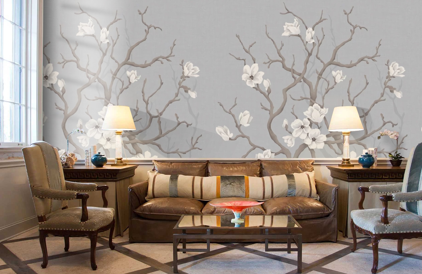 Обои P030404-4 фото в интерьере кабинета