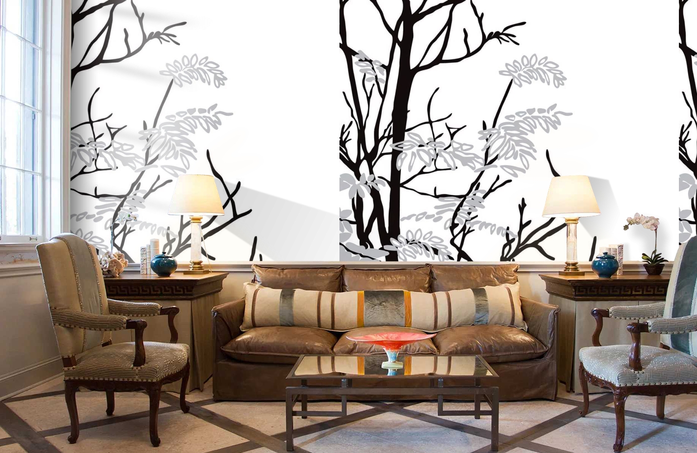 Обои P031802-4 фото в интерьере кабинета