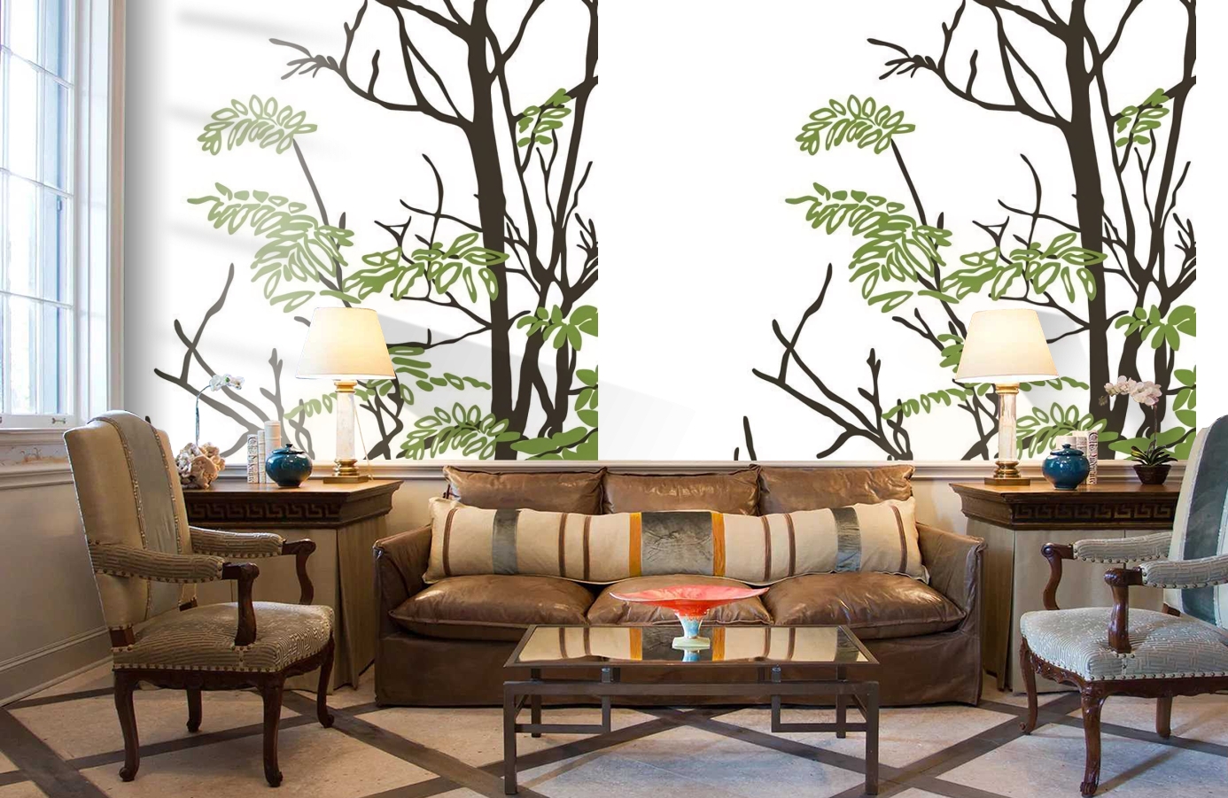 Обои P031803-4 фото в интерьере кабинета