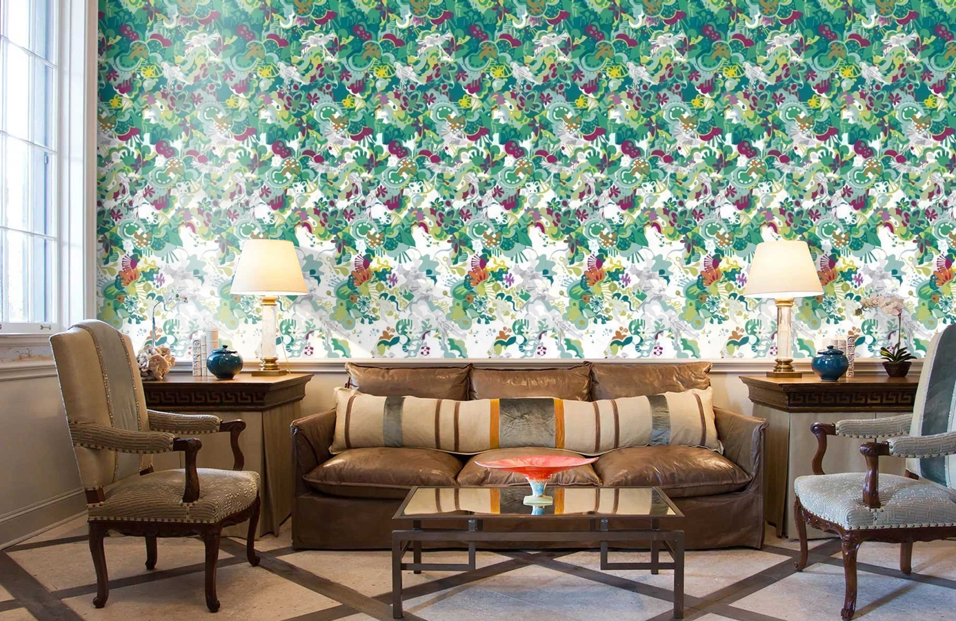 Обои P032301-4 фото в интерьере кабинета