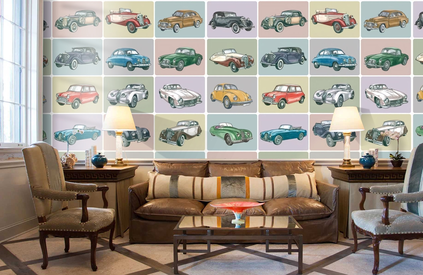 Обои P120601-4 фото в интерьере кабинета