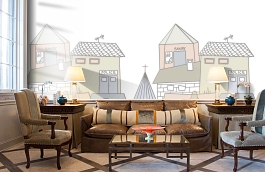 Обои P122101-4 фото в интерьере кабинета превью