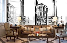 Обои P131002-4 фото в интерьере кабинета превью