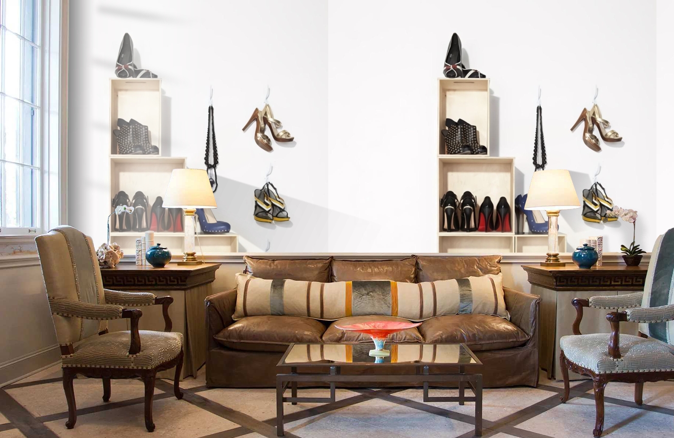 Обои P141401-4 фото в интерьере кабинета